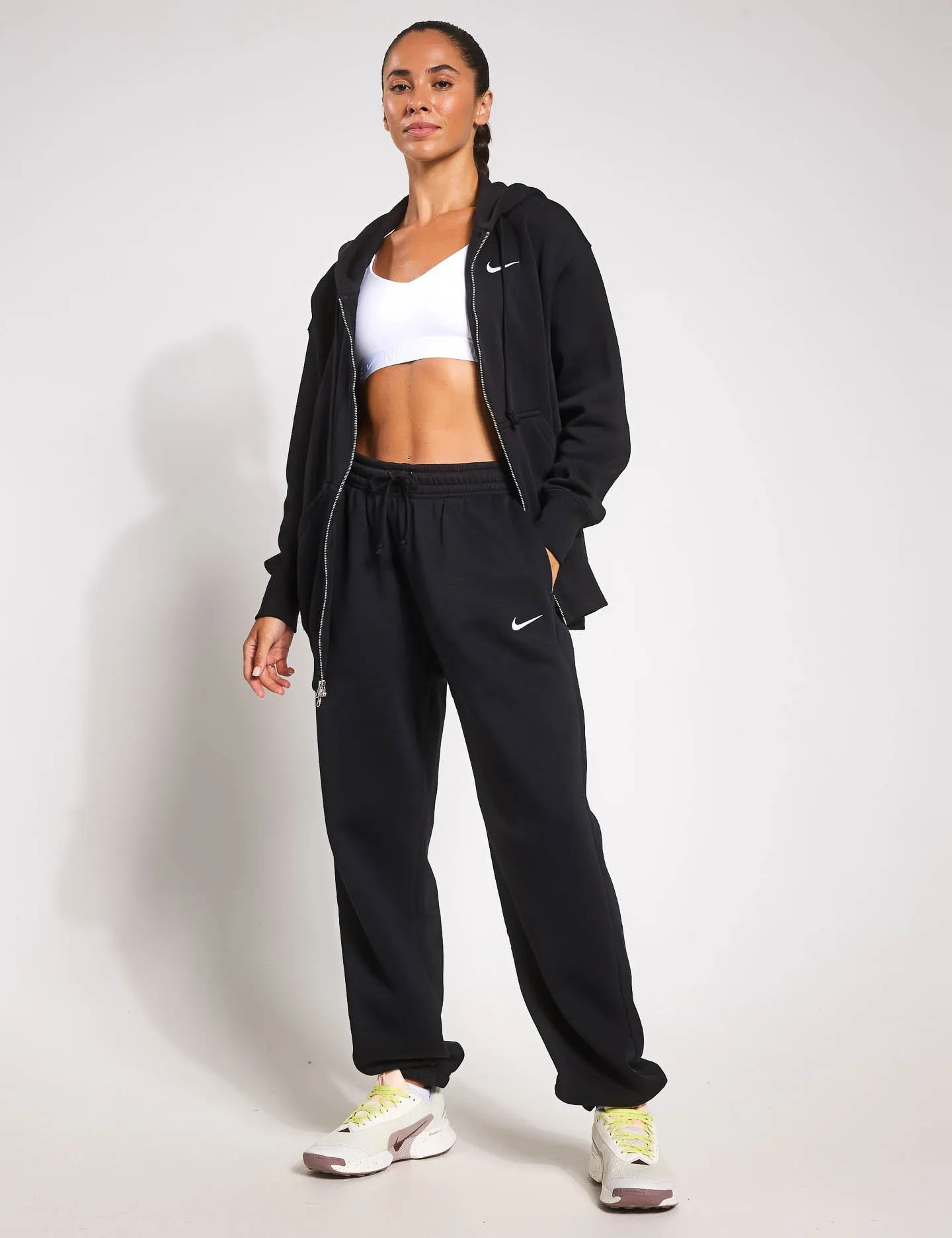 Sportswear Phoenix Fleece Oversized Hoodie - Black/Sail