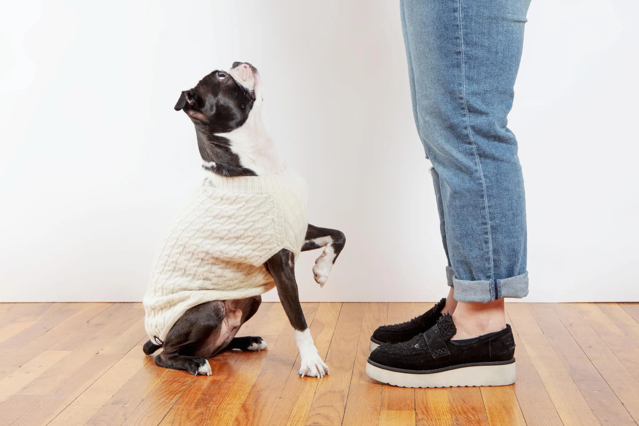 The Uptown Cable Knit Sweater in Natural Cashmere (Made in NYC) (FINAL SALE)