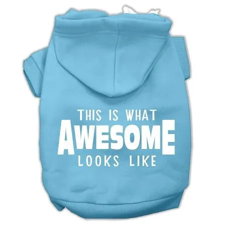 This Is What Awesome Looks Like Dog Pet Hoodies Baby Blue Size Xs (8)