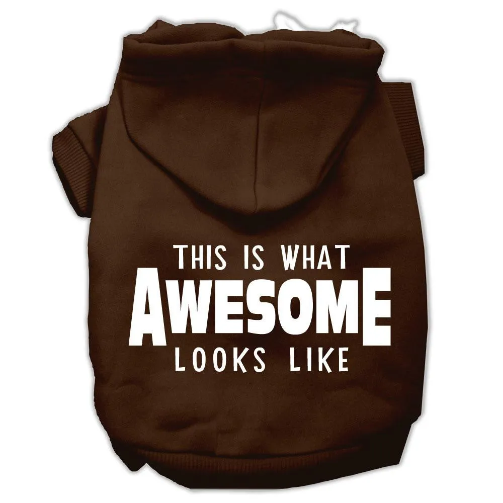 This is What Awesome Looks Like Dog Pet Hoodies Brown Size Med (12)