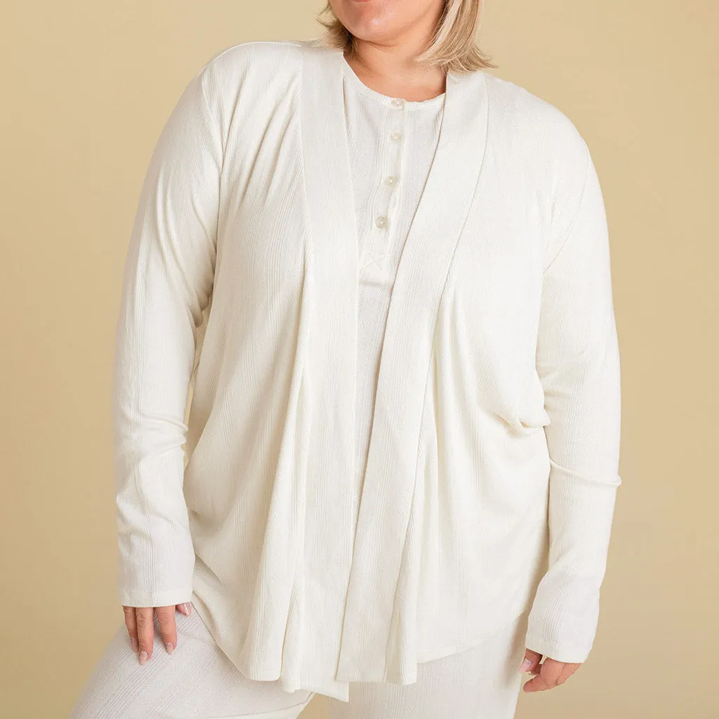 Vanilla Women's Pointelle Fly Away Cardigan