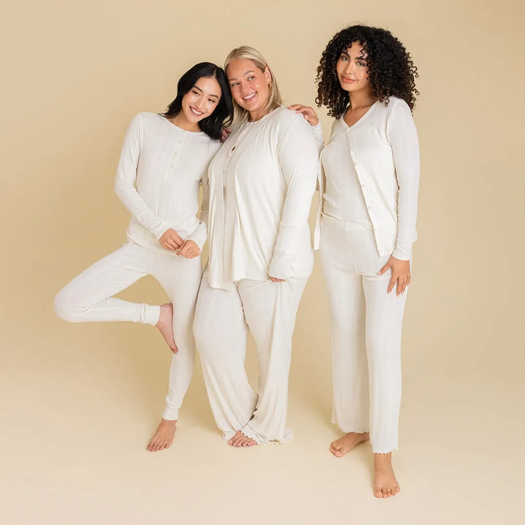 Vanilla Women's Pointelle Fly Away Cardigan