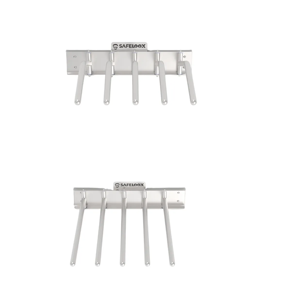 Wall-Mounted Swivel Apron Rack for 5 Tops & Skirts