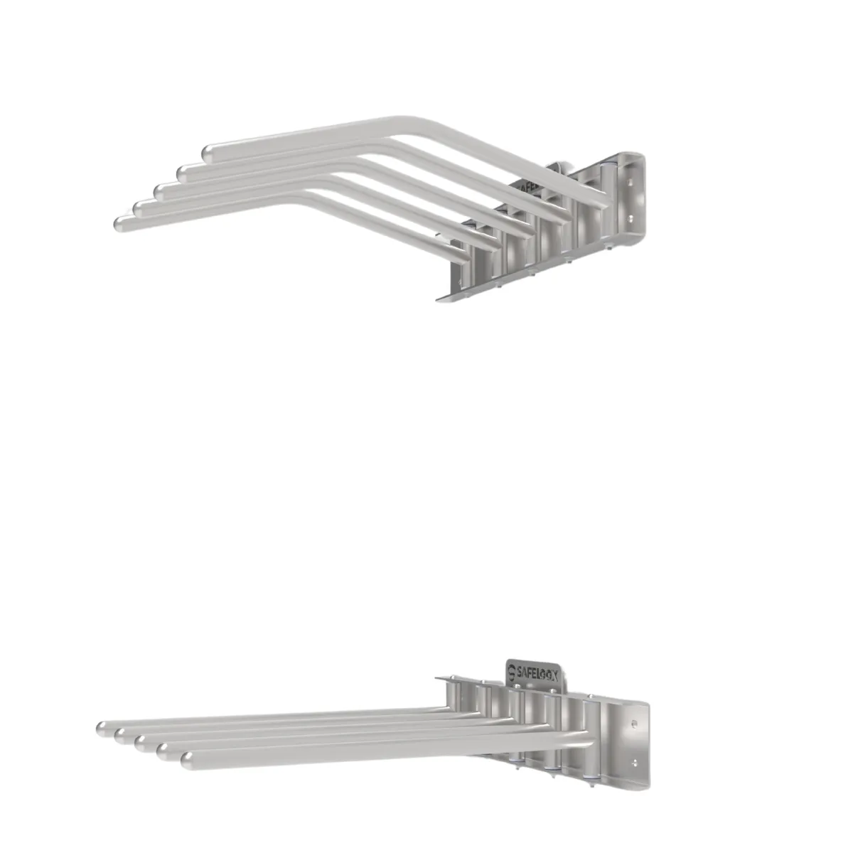 Wall-Mounted Swivel Apron Rack for 5 Tops & Skirts
