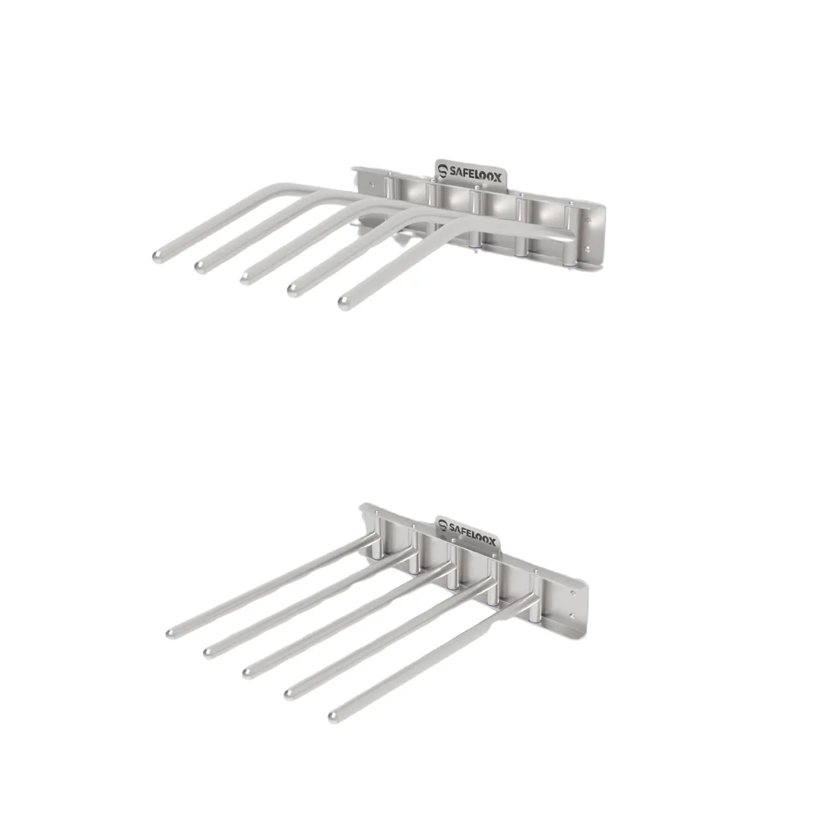 Wall-Mounted Swivel Apron Rack for 5 Tops & Skirts