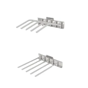 Wall-Mounted Swivel Apron Rack for 5 Tops & Skirts