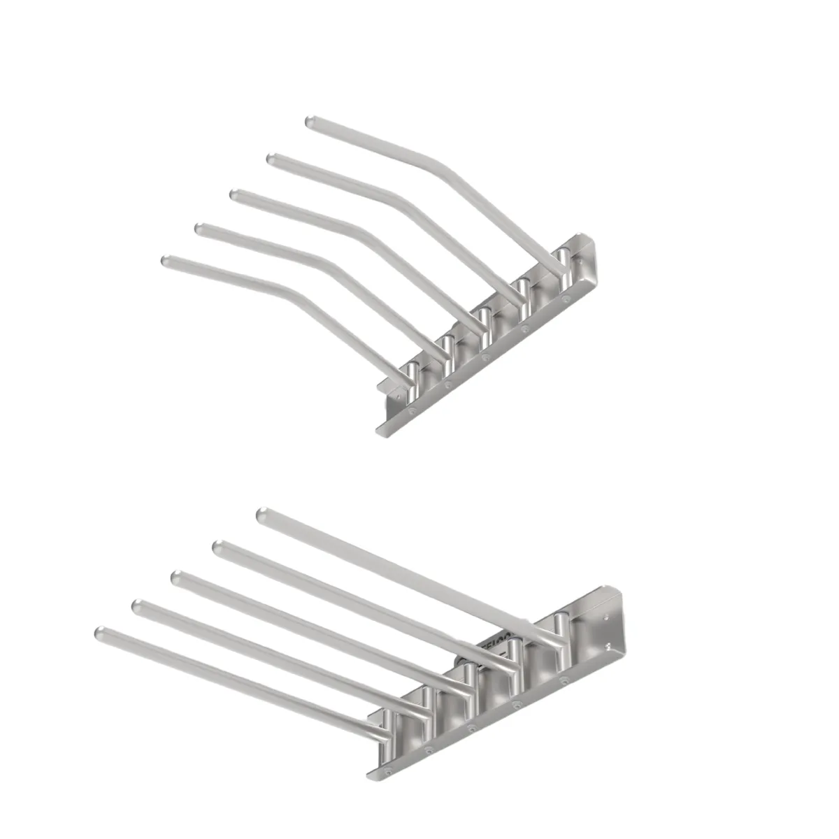 Wall-Mounted Swivel Apron Rack for 5 Tops & Skirts